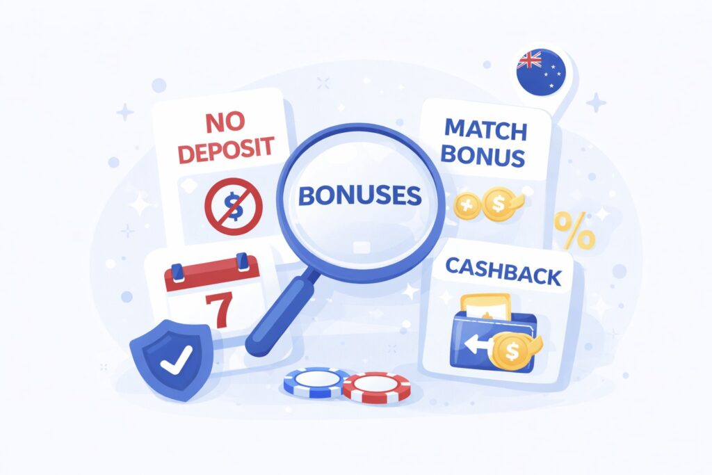 How to compare casino bonus types in New Zealand