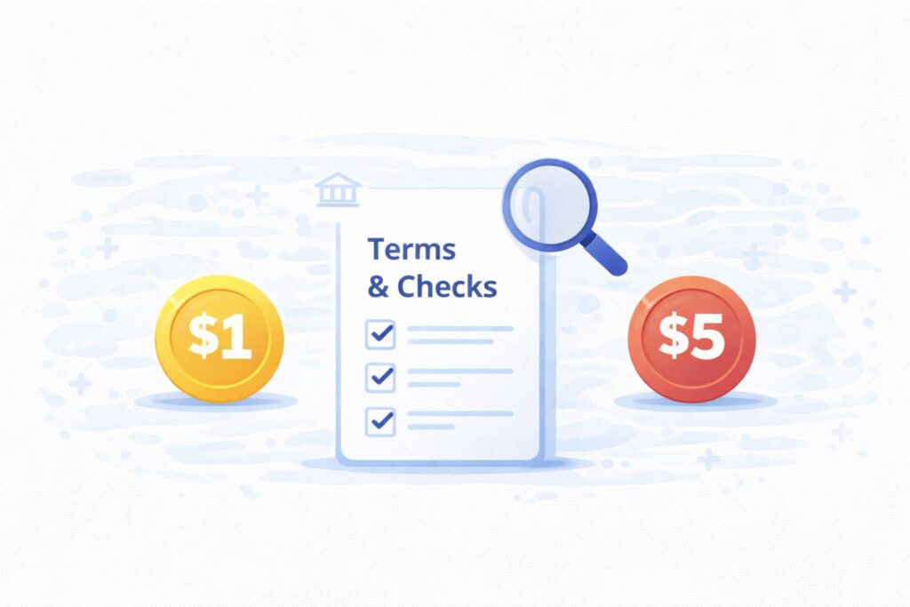 $1 vs $5 minimum deposit casinos in NZ terms and checks