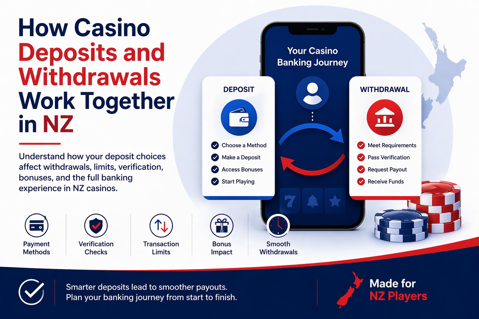 How casino deposits and withdrawals work together in NZ guide for banking flow limits verification and payouts