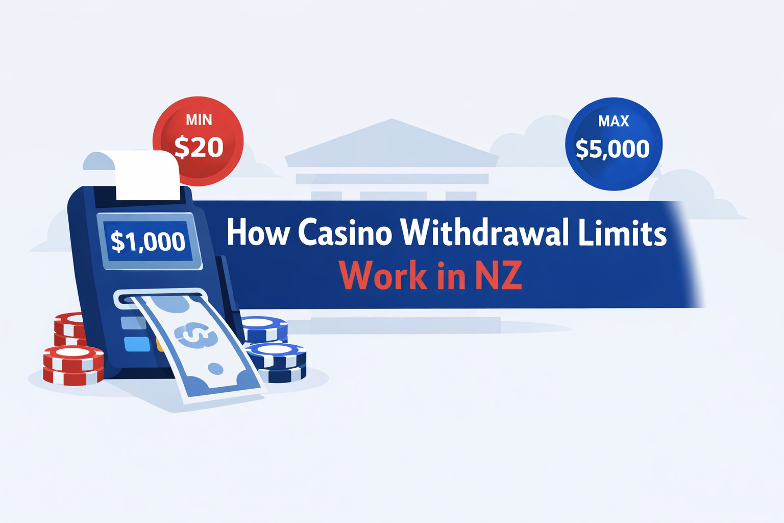How casino withdrawal limits work in NZ guide for payout minimums maximums and cashout rules