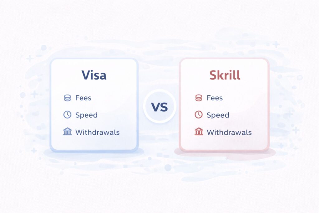 Comparing Visa and Skrill for NZ casino payments