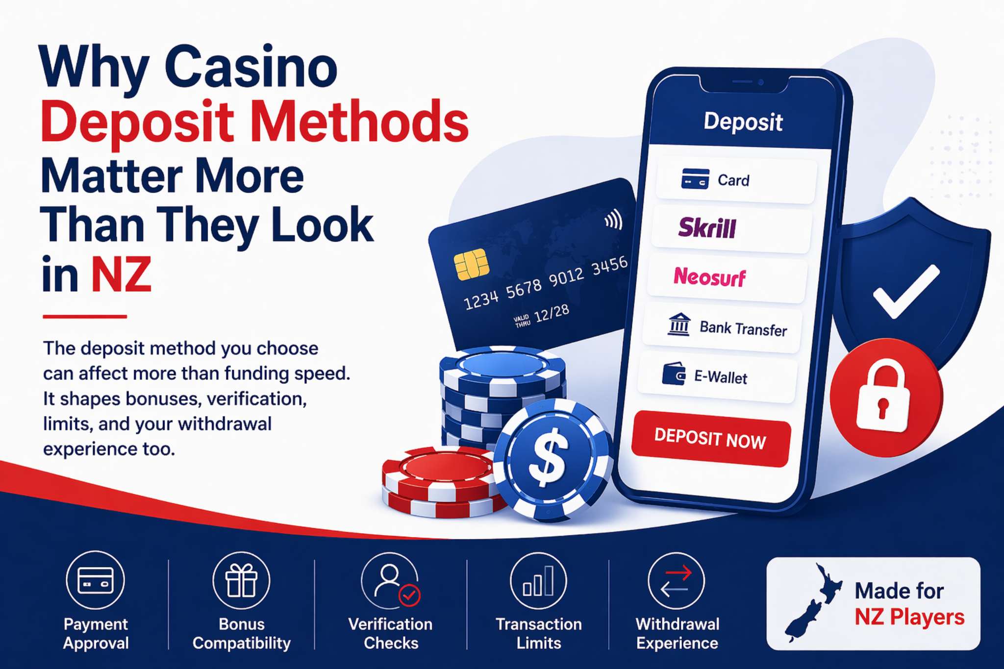 Why casino deposit methods matter more than they look in NZ guide for payments bonuses verification and withdrawals
