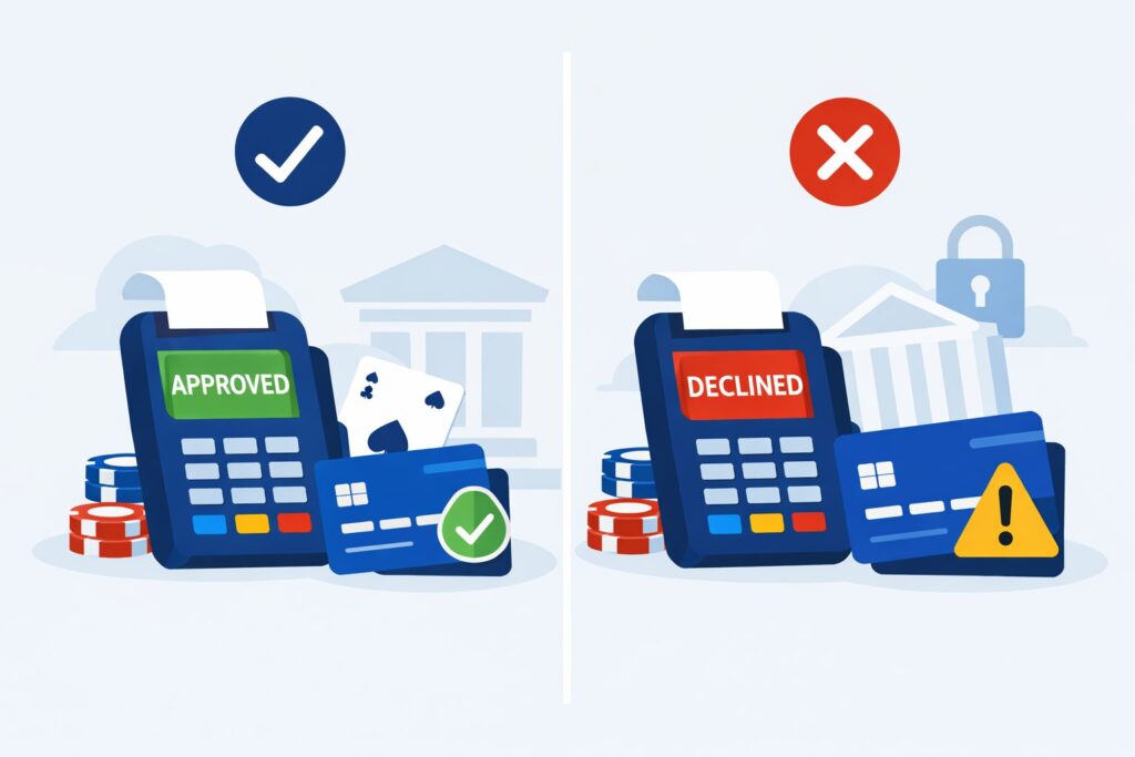 Approved vs declined casino deposits in NZ comparison for payment approval and deposit failure issues