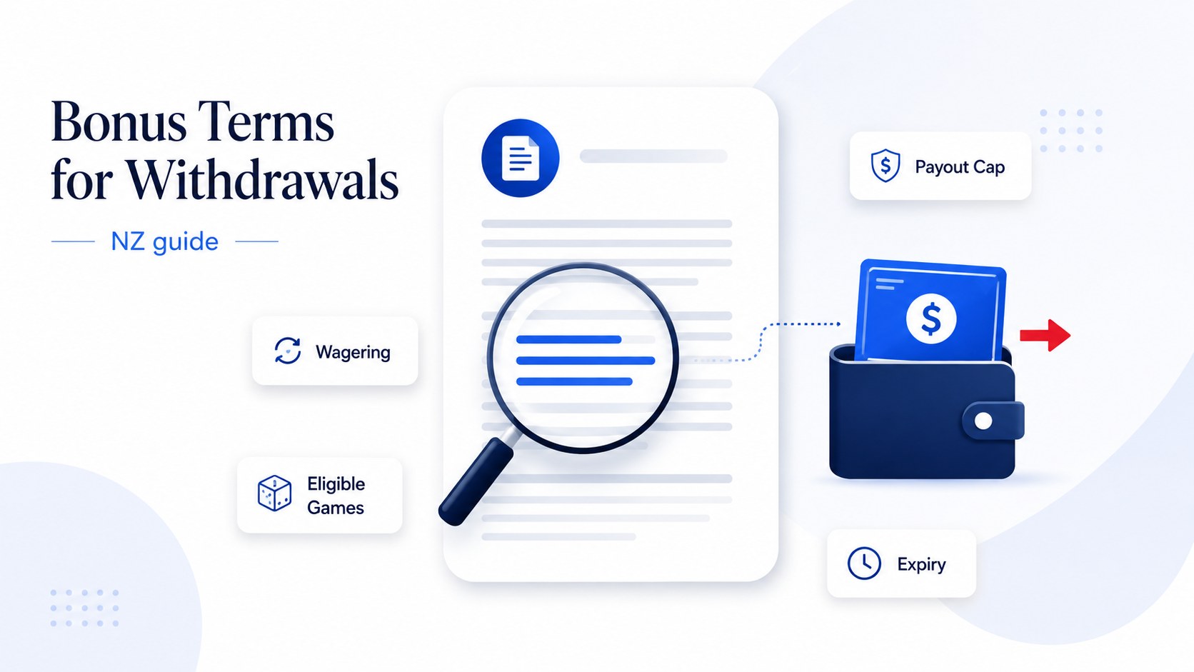 Which casino bonus terms matter most for withdrawals in NZ with focus on wagering payout caps eligible games and expiry